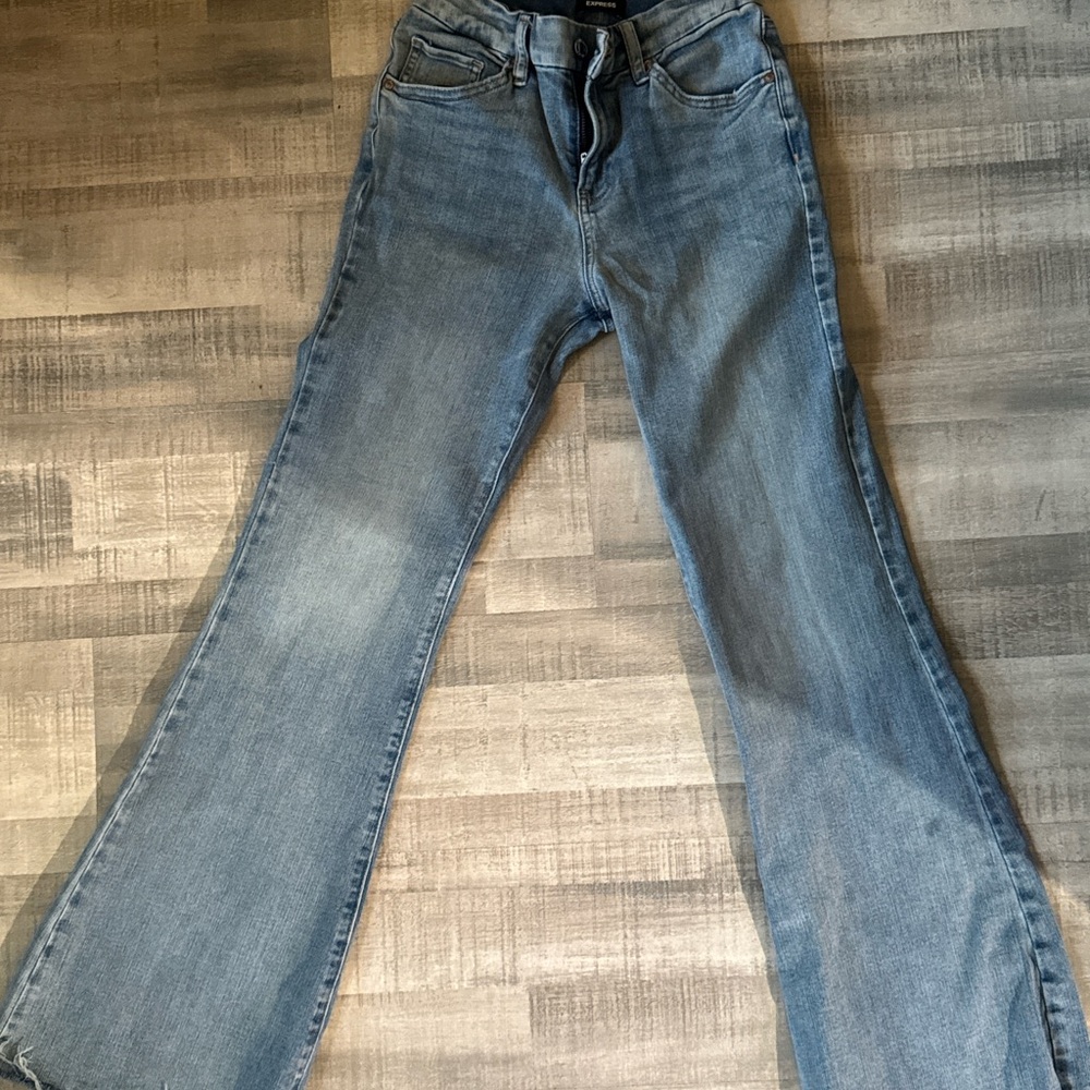 Express Light Blue Flare Jeans